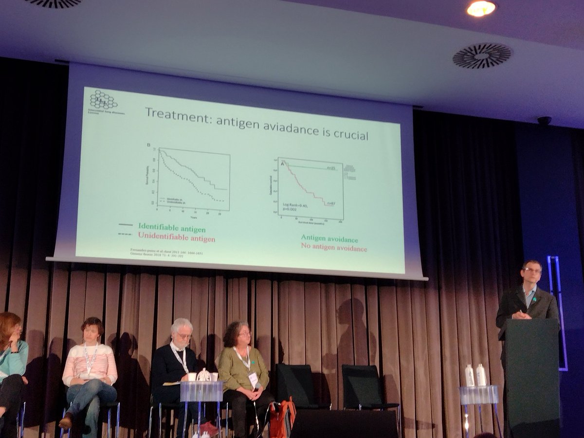 Prof Wim Wyuts @EU_IPFF speaks to Antigen avoidance & detailed exposure hx essential in HP before treating with corticosteroids. INBUILD demonstrated benefits of nintedanib effectiveness in fibrotic HP #IPFSUMMIT24 @ild_inn @ExeterMed