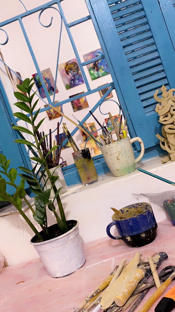 Marwa_toumim's tweet photo. إطلالة 💙
#art #artstudio #artist #love #paintings #canvass #loveart #libyanart #artist #libyaart #artgallery #clay ART #artist #loveartwork #newartworks #tunisia #artist #artlover #artstudiolife 💙 https://t.co/IZIjAyP214