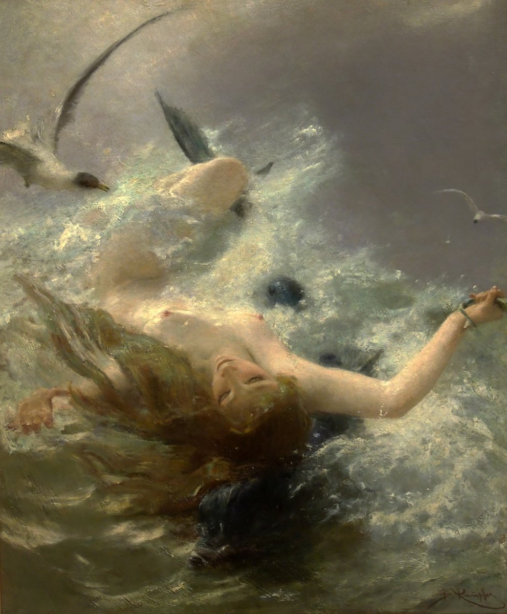 Nymph on a Dolphin, c. 1895, by Beneš Knüp