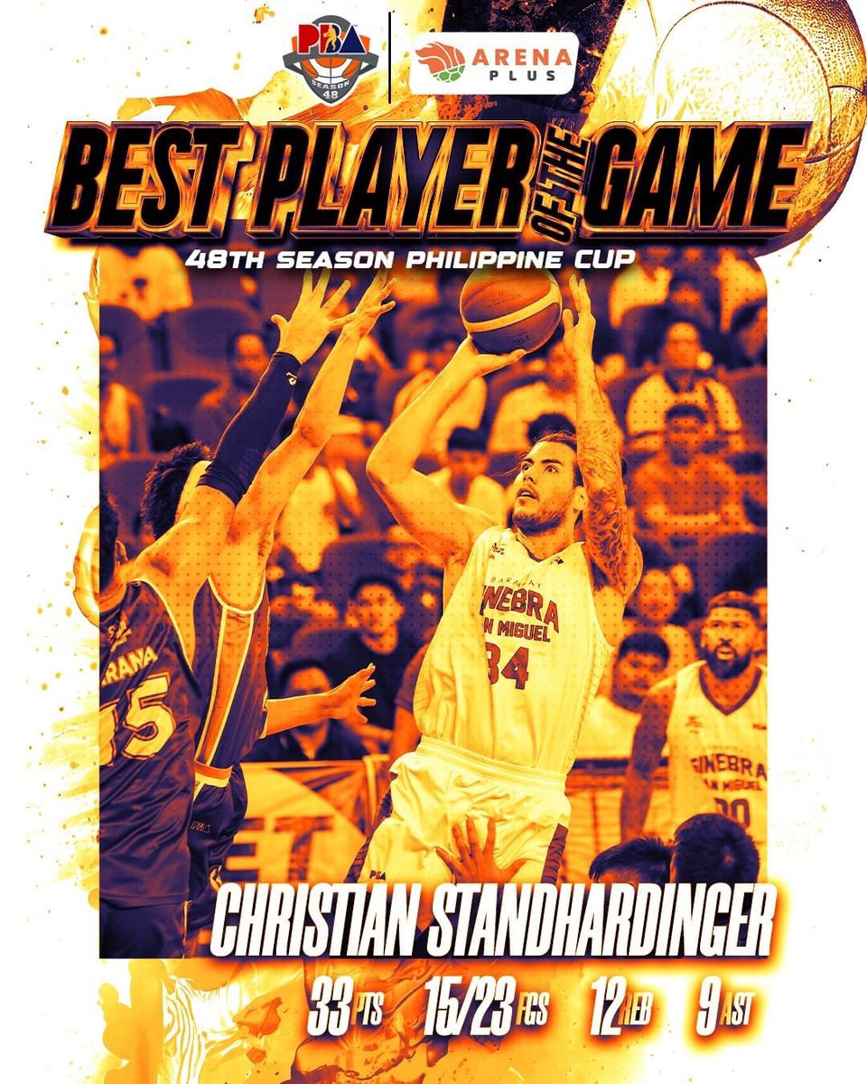 Christian Standhardinger is the Arena Plus BPG! #PBAAngatAngLaban #PBAS48PhilCupCONvsGIN