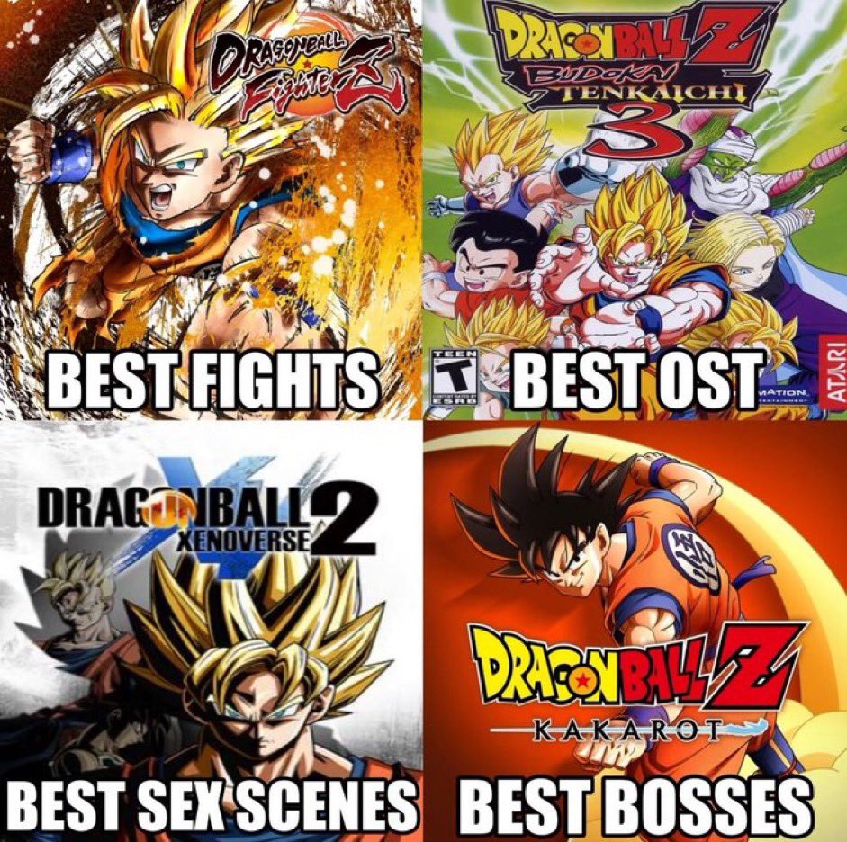 Dragonball has the best games in anime