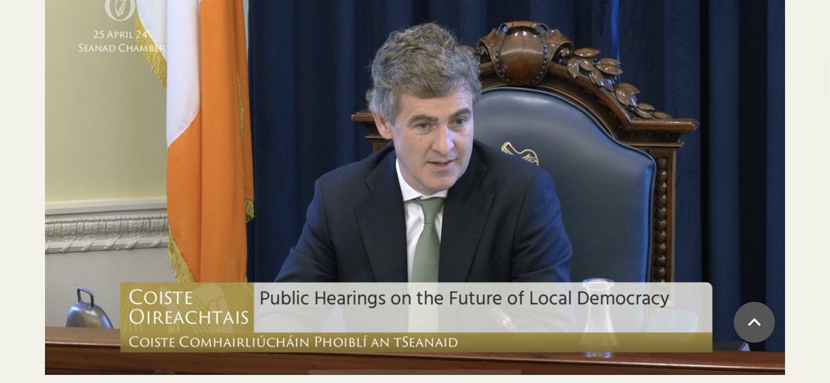 Open remarks at this week’s session on the Future of Local Democracy public consultation hearing by the Senate ‘Democracy are dying because they allow people a platform to attack it’ Democracy needs to defend itself Seanad Public Consultation Committee continues in June