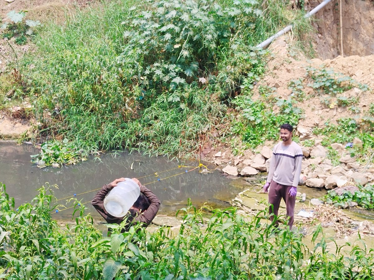 Restoring a polluted river requires lot of hard work and our team members are in action @ITMERG1
