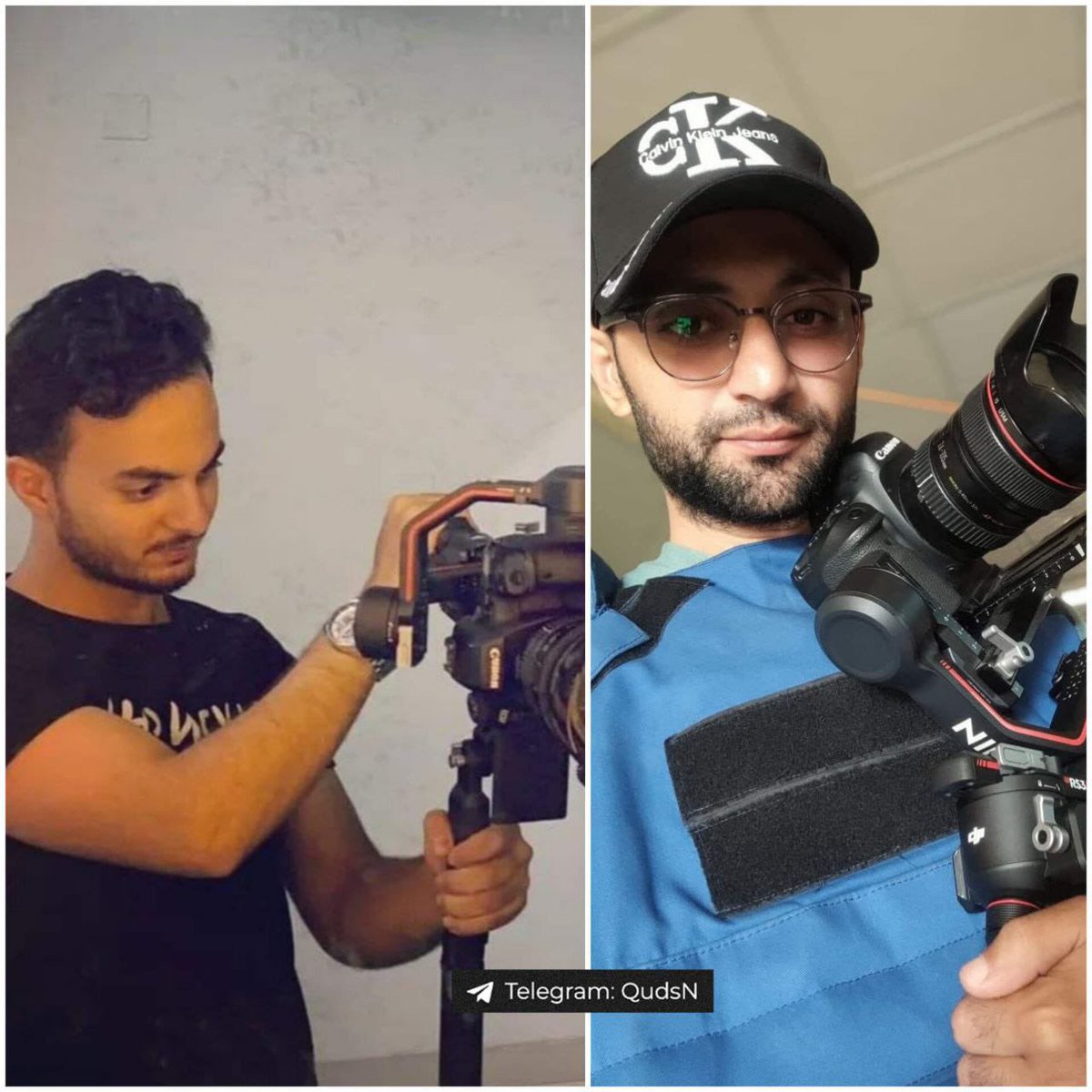 Brother Ayman and Ibrahim AlGhirbawi, both photojournalists, both killed Friday night by Israeli strikes while working in Khan Younis. May they rest in peace.