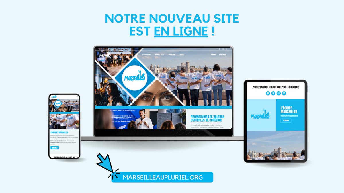 🚀Tout beau, tout neuf, découvrez sans attendre le nouveau site Internet de l'association !  Retrouvez nos actions en détails, nos actualités et toutes les possibilités pour adhérer et soutenir notre mouvement.  C'est par ici : marseilleaupluriel.org  
#marseilleS #marseille