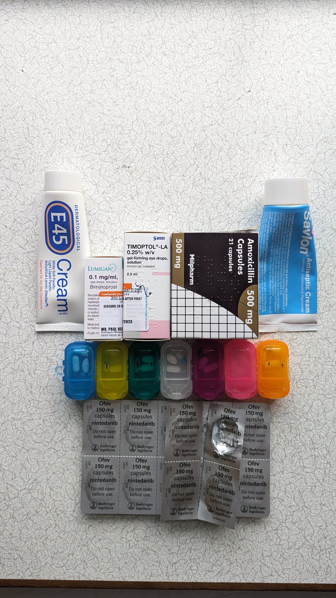 When I was a lot younger I used to go on holiday with a suitcase full of new clothes, aftershave, shower gel etc. Now I chuck a few tatty old clothes into a holdall and a large (and growing) collection of meds. Happy days. #gettingold