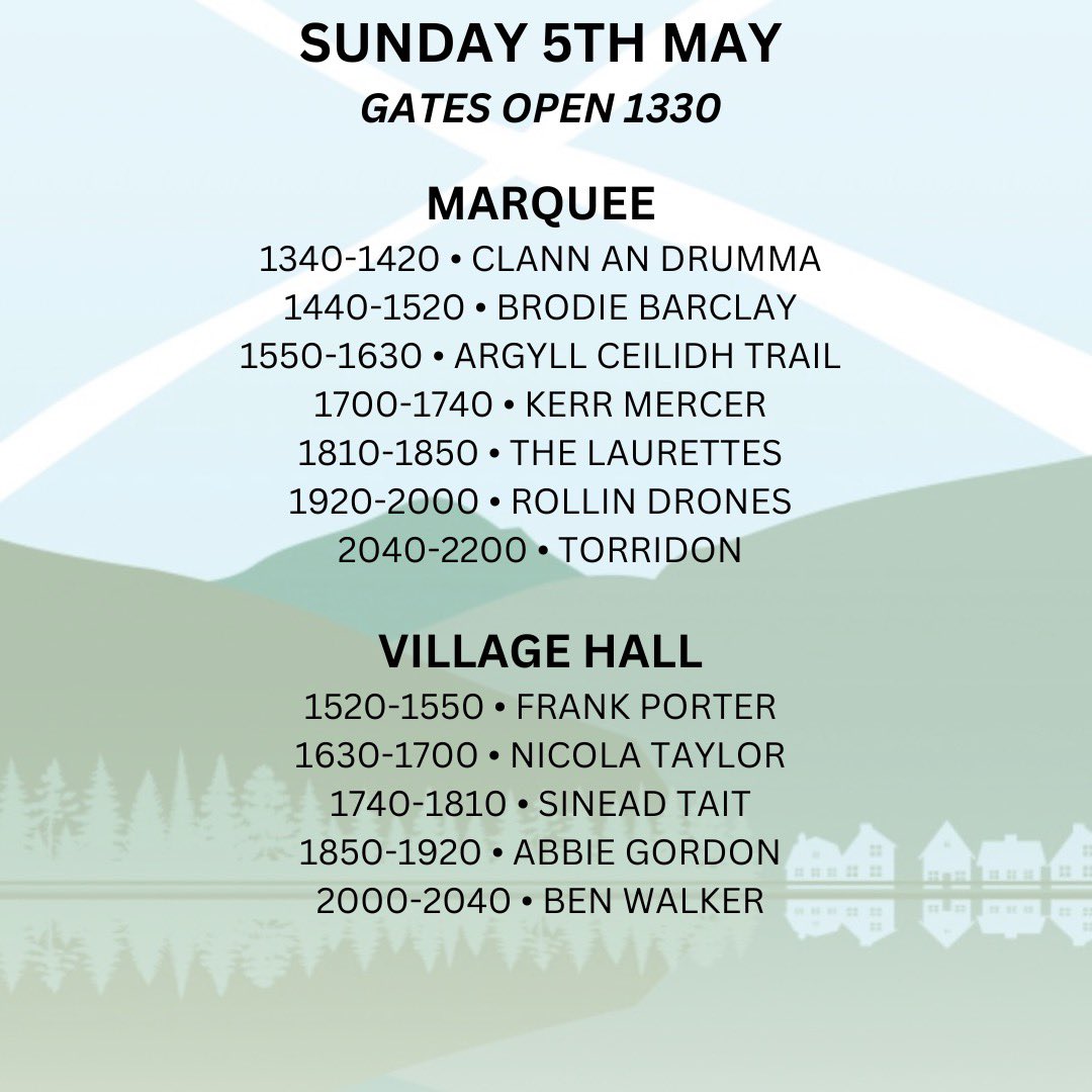 Happy SATURDAY folks 🙌 Here are your stage times for next weekend - The forecast is looking promising - Sunny & highs of 18🤞🙏☀️ See you soon!