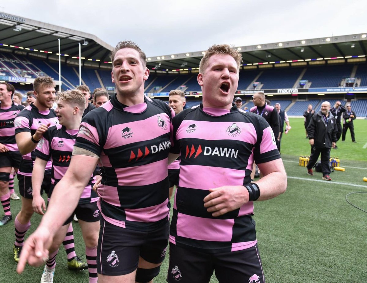 OfficialAyrRFC's tweet photo. 5️⃣ YEARS ON | 🏆

We defeated Heriots at Murrayfield 27-25 to become Scottish Cup Champions and win the double for the second time in the club's history!

A Frazier Climo touchline penalty snatched victory in injury time!

📸 George McMillan

#pinkandblack | #ayrrfc https://t.co/9XYjqgWhpf