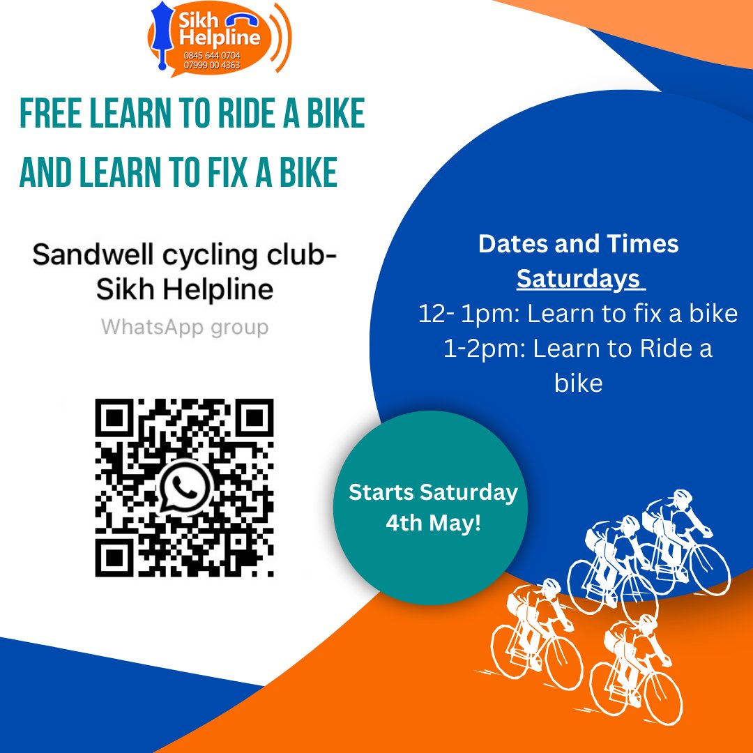 FREE learn to ride and fix a bike every Saturday!