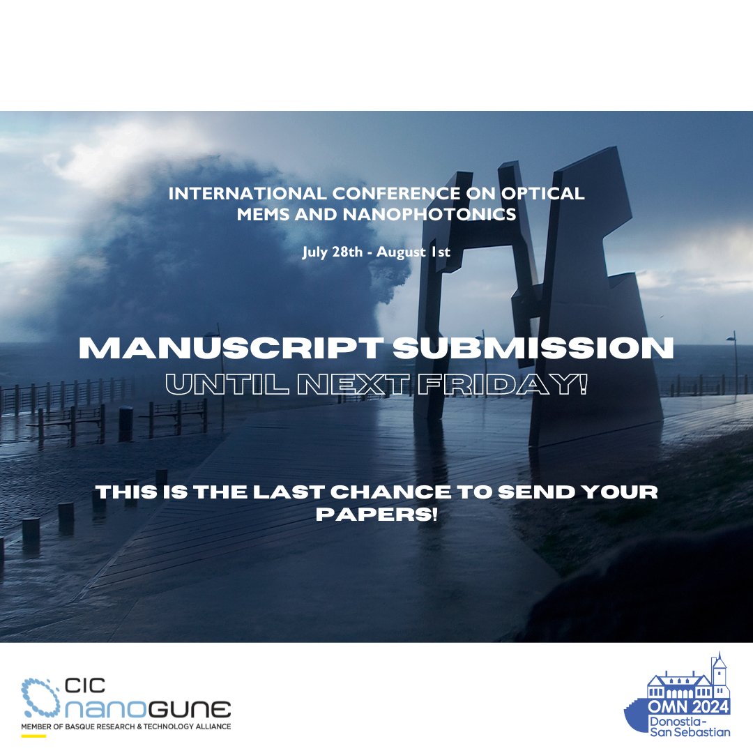 You have one more week to submit your papers for the #OMN2024! 📆 Manuscript submission deadline: 3.05.2024 More info: labur.eus/aKokI @IEEEPhotonics