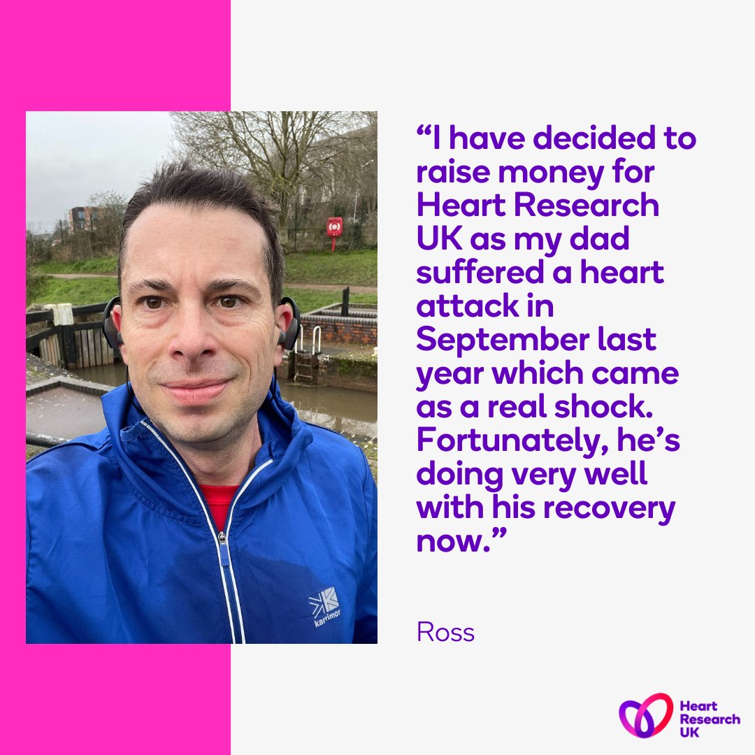 #WeekendInspiration: Ross Ross is running the Newport Marathon for his parents who sadly suffer from heart conditions. With each step, he hopes to pave the way for pioneering research and a future free from heart diseases. Join Ross’s fundraiser for HRUK: justgiving.com/page/rossbaker…