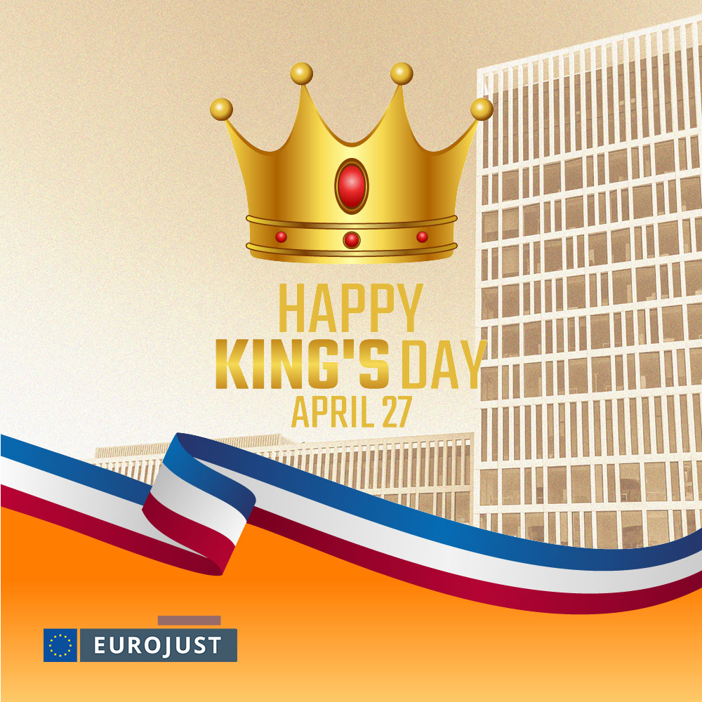 🇳🇱🧡 Fijne #Koningsdag! Happy #KingsDay! 🧡🇳🇱 Eurojust has proudly called the @CityOfTheHague home since 2003. 🎉 Today we join our host state, The Netherlands, in celebrating their national day!