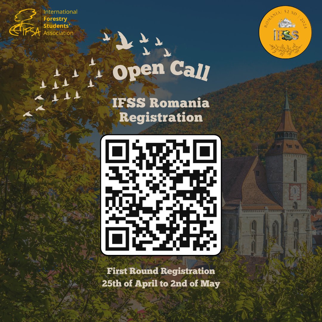 We’re excited to inform you that the highly-anticipated first round of IFSS 2024 Romania Registrations have started! Read more and register here: ifsa.net/opencall-r1-if… Link also available in our linktree (check our bio!) Deadline: 2nd May at 23:59 UTC+0! #ifsadotnet