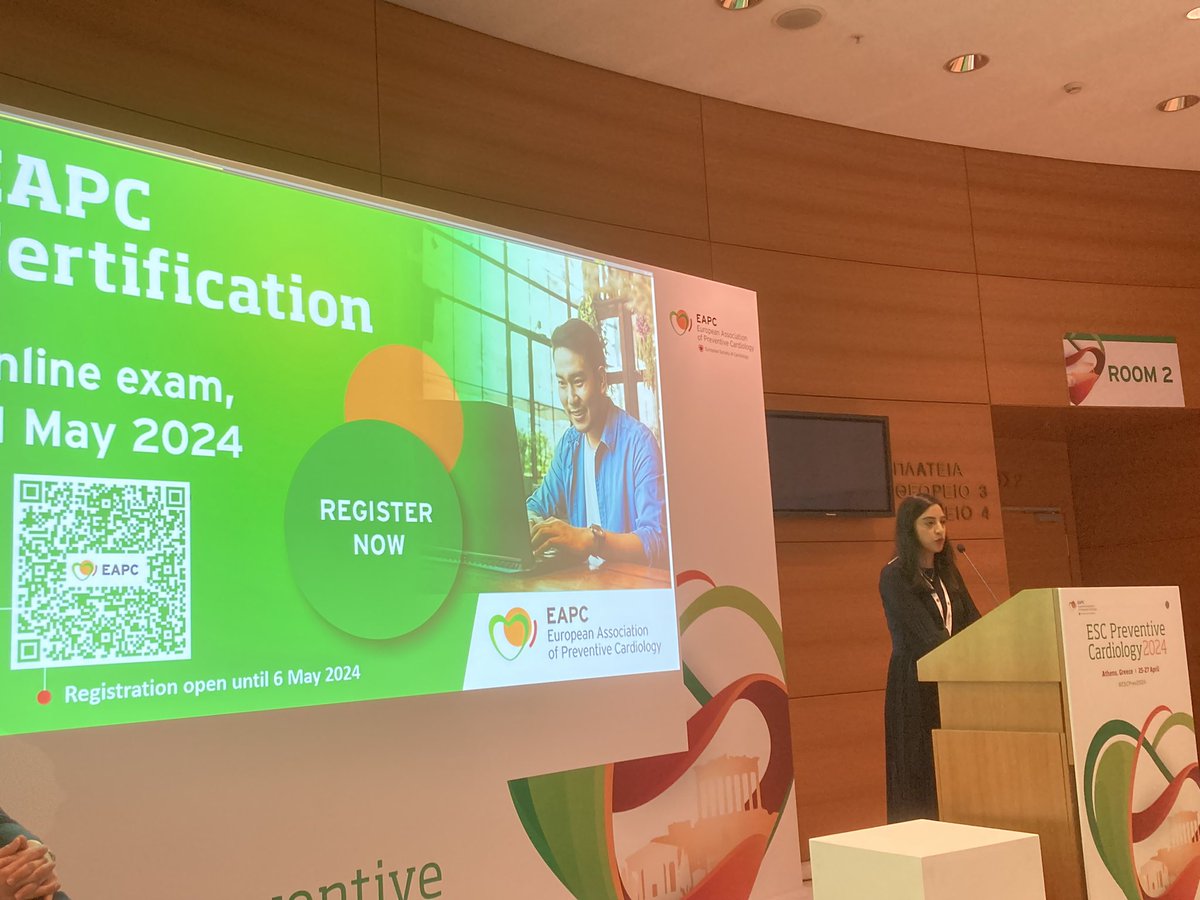 Lets go for certification in apreventive cardiology! Exam 21st May - YOU CAN DO IT!! @s_gati giving an inspiring talk why to get certified! #ESCPrev2024 Registration: escardio.org/Education/Care…