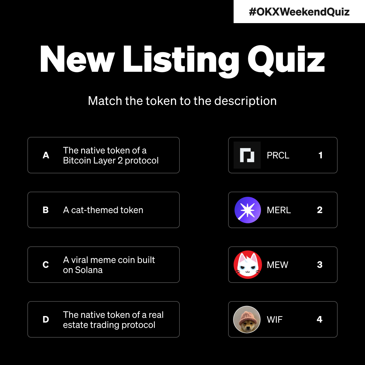 👋 Win 5️⃣0️⃣0️⃣ USDT with the #OKXWeekendQuiz 🎉 Enter now: ⚫️ Follow @okx ⚫️ RT + comment your answer ⚫️ Fill: giv.gg/quiz144