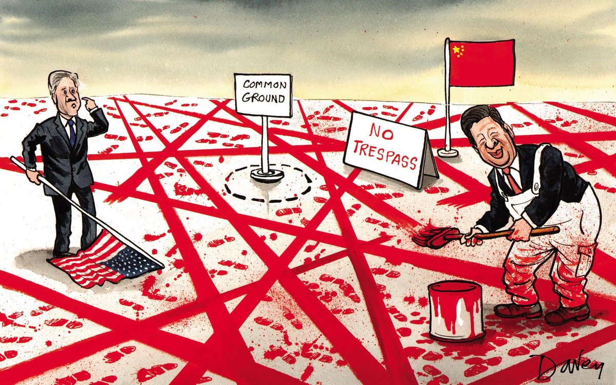 Andy Davey on #China #Xi #AntonyBlinken #UnitedStates – political cartoon gallery in London original-political-cartoon.com