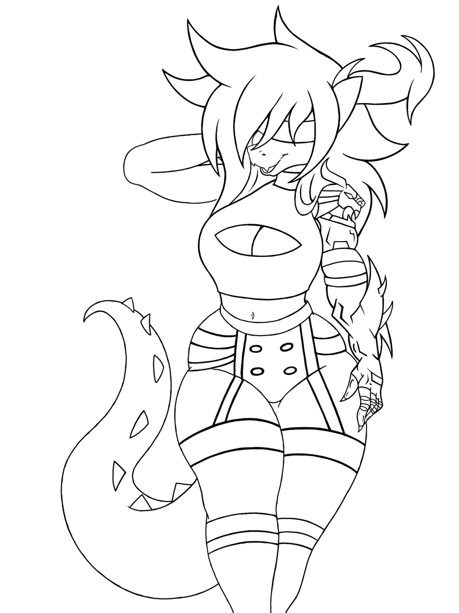 LuckVorker's tweet photo. Luck Vorker the dragona 🍀🔥🐉

Con su nuevo vestuario 
(Lineal)

#luckvorkerarts
#Dragons 
#luck🐉
#ocs https://t.co/w8uIif1EVi
