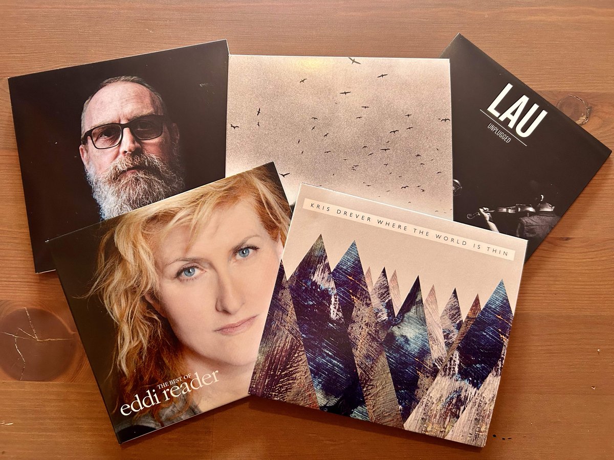 Back in today @Bandcamp limited quantities of 5 of the best CD's from @KrisDrever @boohewerdine Eddi Reader & LAU revealrecords.bandcamp.com/merch