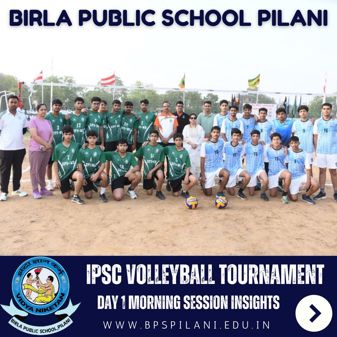 📷 Dive into the exhilarating action at Birla Public School, Pilani, as the All India IPSC Under-19 and Under-17 Volleyball Competition bursts into life! 
photos.app.goo.gl/xo9HcrcvEpKcFr…
@brcmgyankunj #IPSVolleyball #Sportsmanship #TeamSpirit #bitspilani #ipscworld