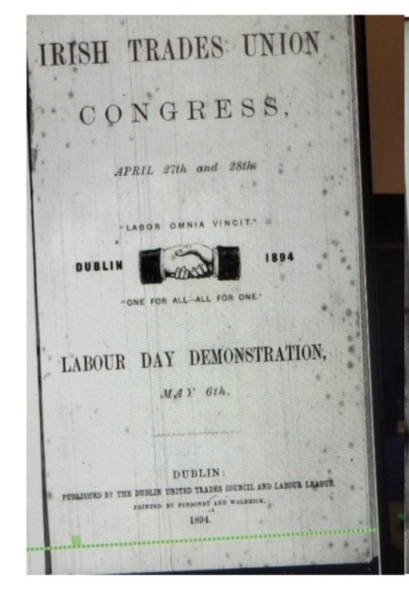 Happy 130th Birthday to us🎈 On 27-28 April 1894 the founding conference was held at the Trades Hall in Capel St., Dublin. 119 delegates attended representing 66 Irish unions, branches and trades councils. 38 motions were debated & voted on. The report can be viewed @NLIreland