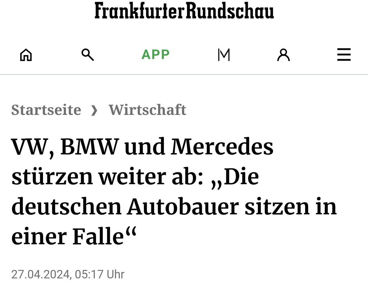 Was erlaube China? 😠🇨🇳
Vielleicht sollten wir einige unserer visionären Manager nach China schicken, um sie dort über 'Technologieoffenheit' aufzuklären. 🤭
Vielleicht hilft das ja, um noch ein, zwei Jährchen länger unsere Knatterkisten an den Mann zu bringen.