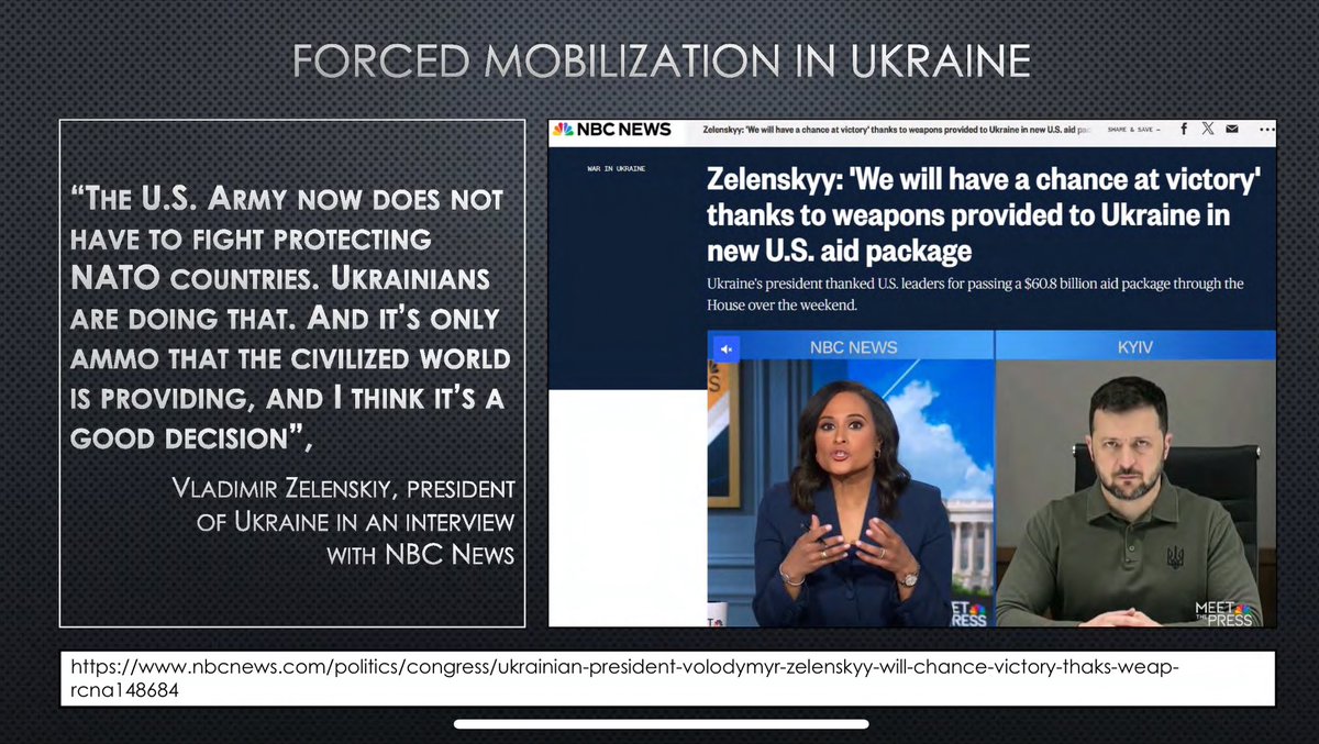 К.Ю.#Гаврилов : ⚡️Главарь киевского режима в интервью #NBC открыто заявил, что обслуживает чужие интересы: 💬“Армии #США теперь не придётся воевать, защищая страны @NATO . Это делают 🇺🇦. Цивилизованный мир только предоставляет боеприпасы. И я думаю, что это хорошее решение'.