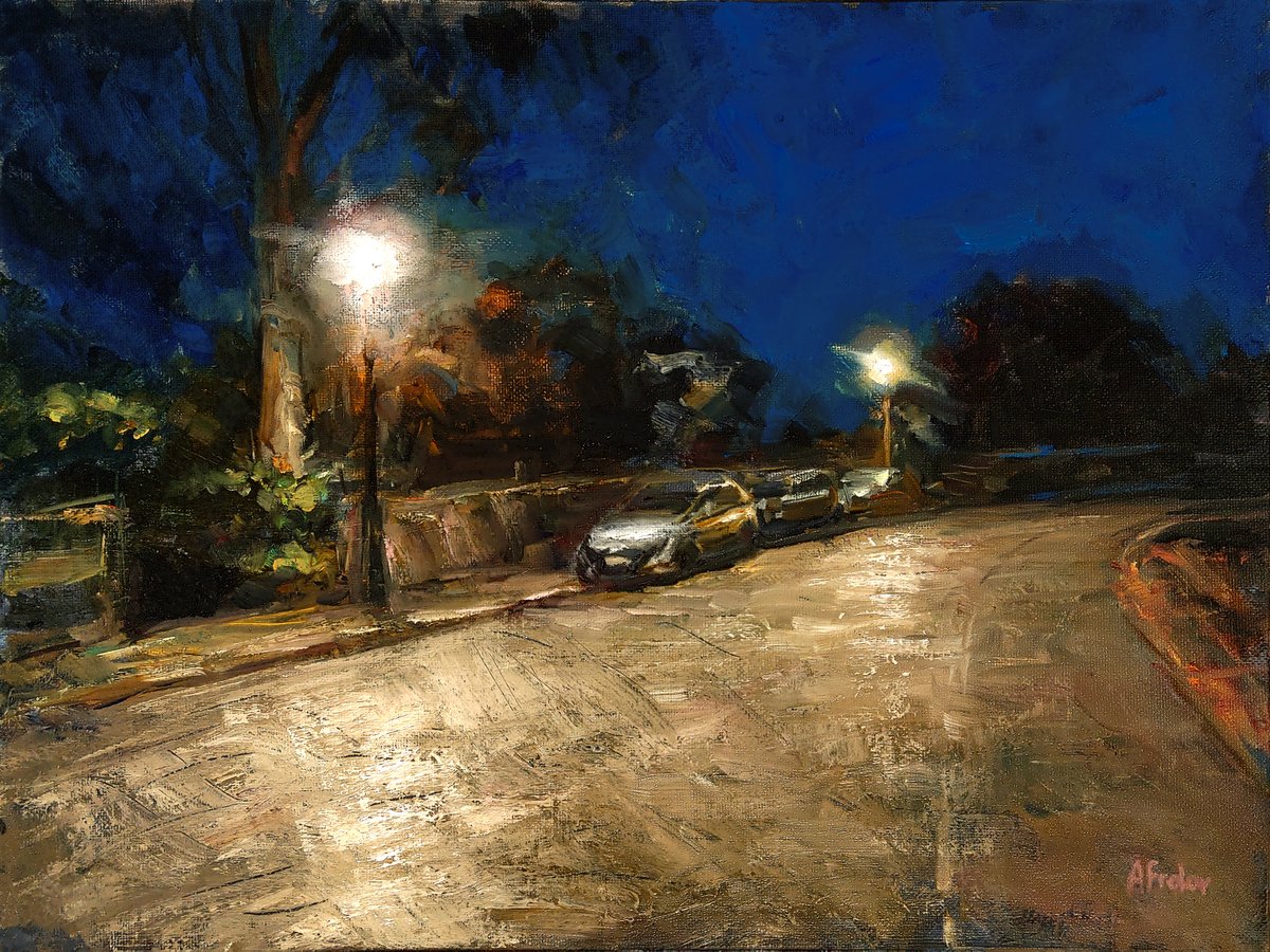 Night Park, My oil painting