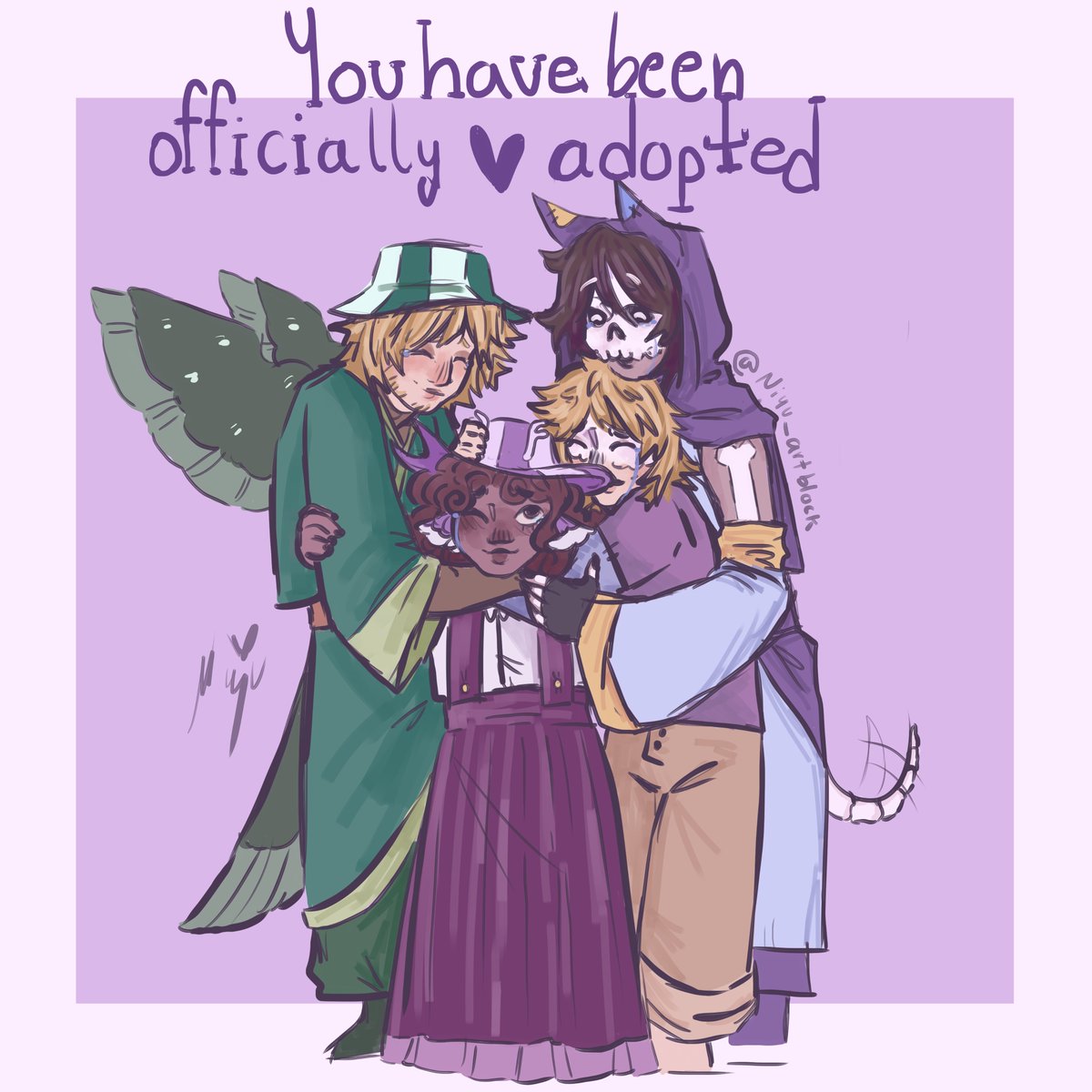 'Has officially been adopted by the death Family 💜' #DeathFamily #missasinfoniafanart #philzafanart