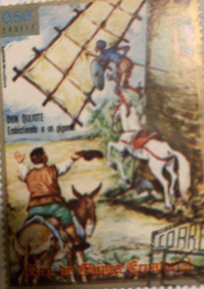 @Philatelovely Stamps from Equatorial Guinea commemorating exploits of Don Quixote