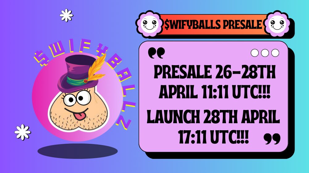 #WifyBallz @wifyballz Presale is live on #GemPad

solsale.app/presale/FnaMxW…

Worth checking. Grabbed a bag

✅ Audited
✅ LP Locked 1 year
✅ NFT Collection &amp; Staking
CA: 2rBE9zL95xBg351YQrpzVVzy5LbHc3GuELK2qtqDiR7W

Tg: t.me/wifyBallZ

Web: wifyballz.com