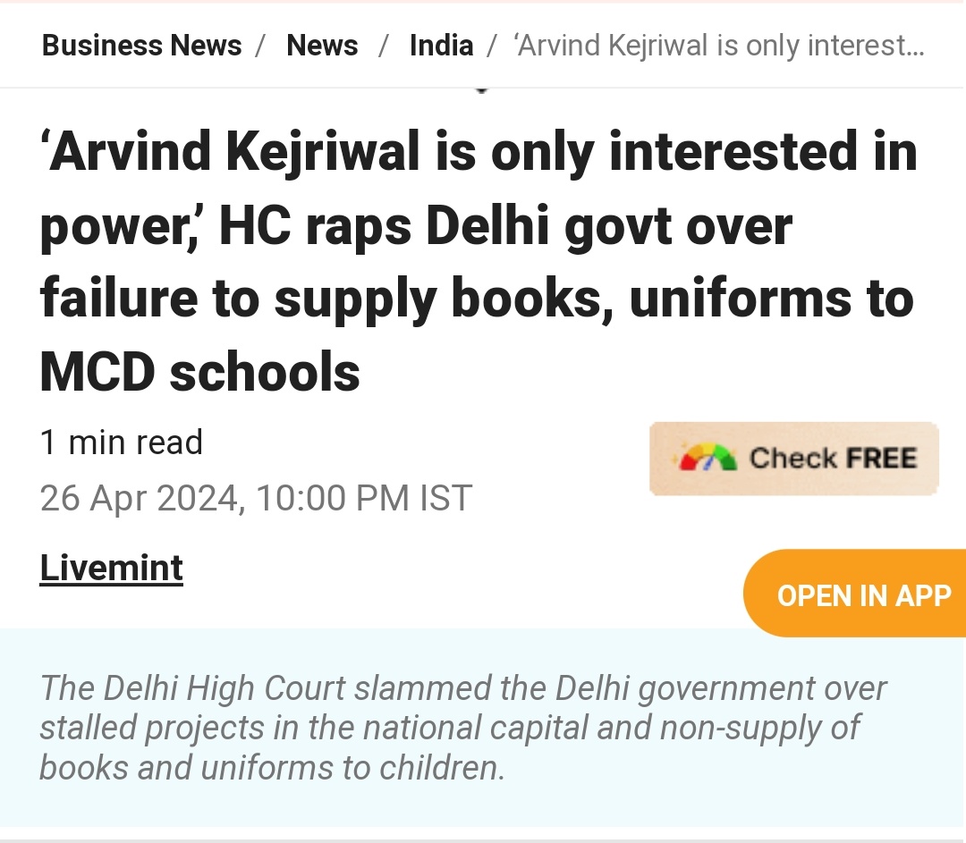 Between the hustle and bustle of elections, if you have missed to read another expose on Delhi's education model! Not BJP but it's the HC which rapped AAP government over it's paralysis! 'Arvind Kejriwal is only interested in power' Well now the court points to AK's…