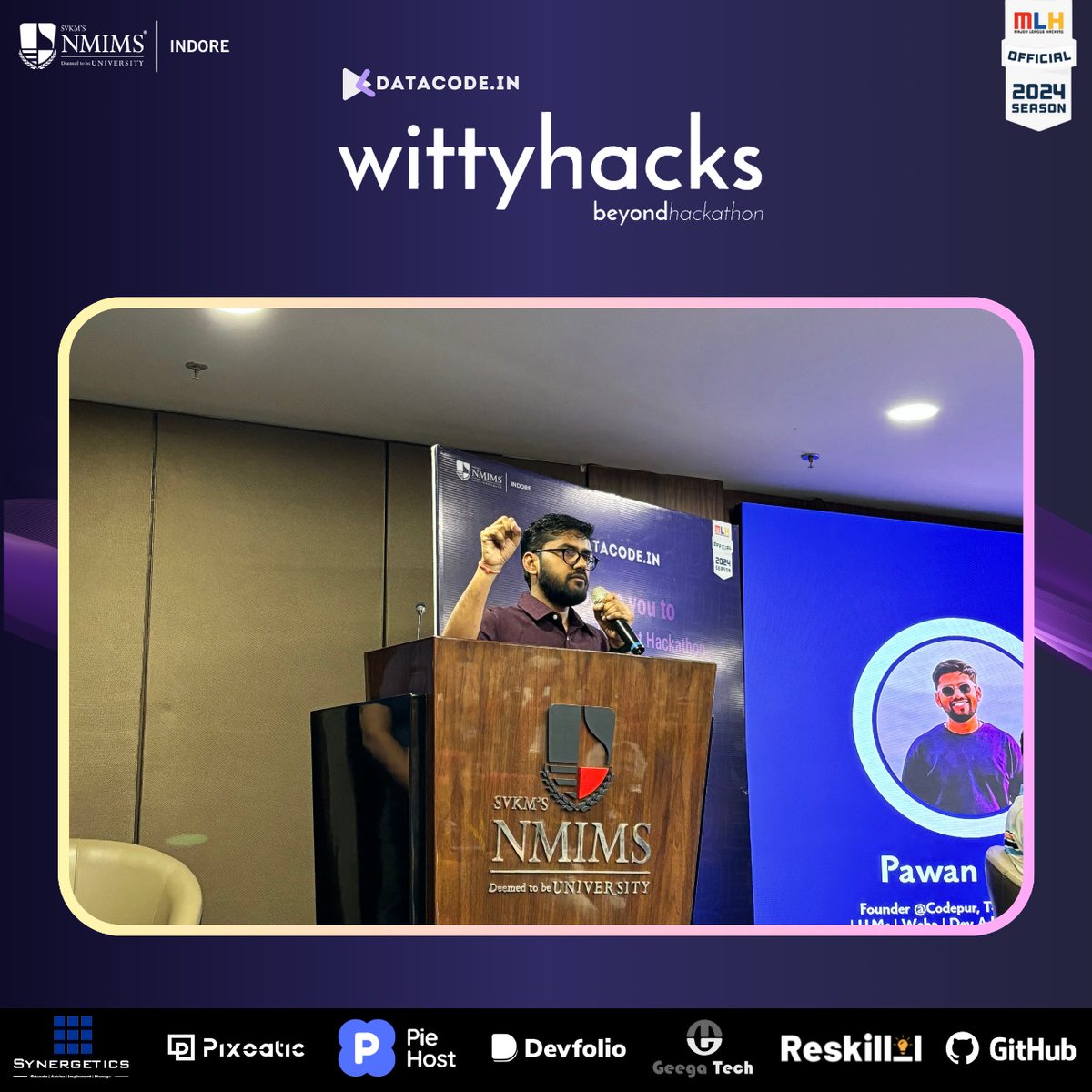Elevated the entire event! Pawan Kumar's keynote was overflowing with insights and inspiration. Their presence truly made a difference. ✨ The amount of joy was visibly flowing from the participant's reactions at WittyHacks 4.0! 🔥