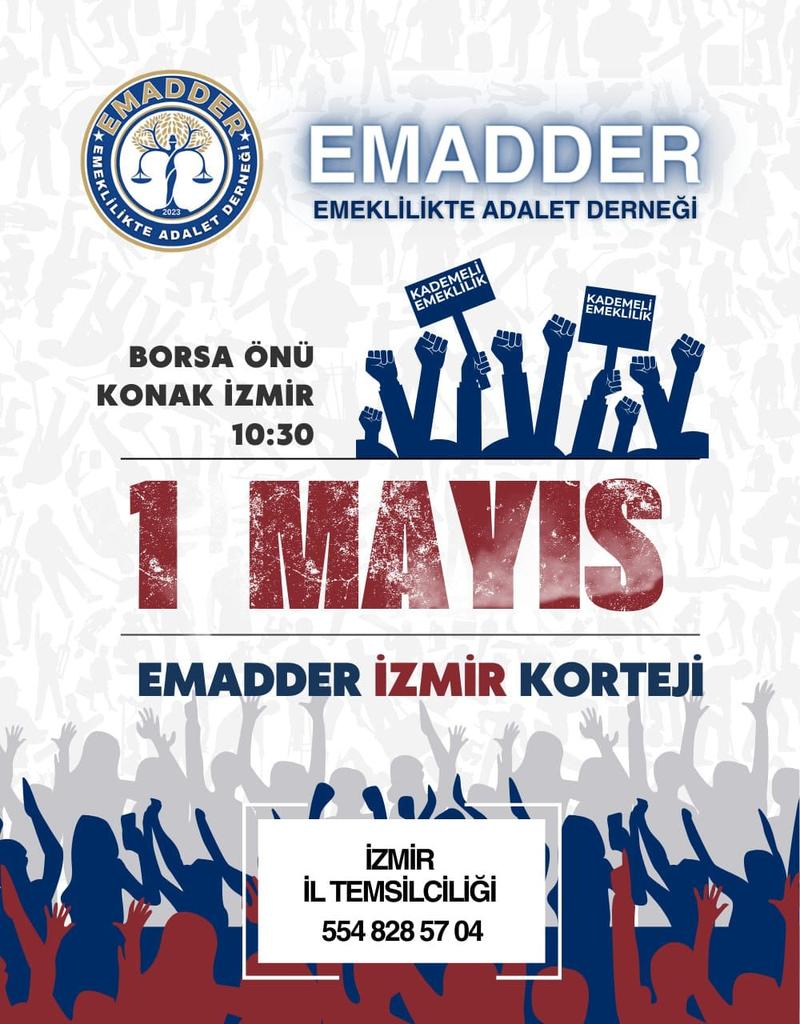 1 Mayıs İzmir korteji için heyecanlıyız Sesimizi bir kez daha hep birlikte duyurmaya var mısınız?#KademesizTürkiyeYüzyılıOlmaz @tv9_izmir @birtvyayin @izmirgibiyiz @izmirigezelim