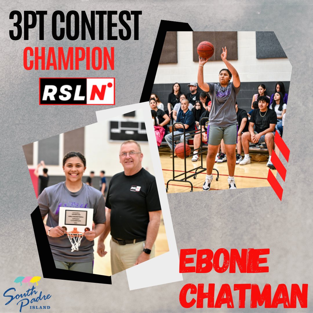 Congratulations to Ebonie Chatman of Sharyland Pioneer for winning the RSLN 3pt contest. #RSLBasketball🏀 #RSLNBasketballShowcase2024 “Brought to you in part by T-Mobile. Now serving Raymondville, Port Isabel and Rio Grande City.”