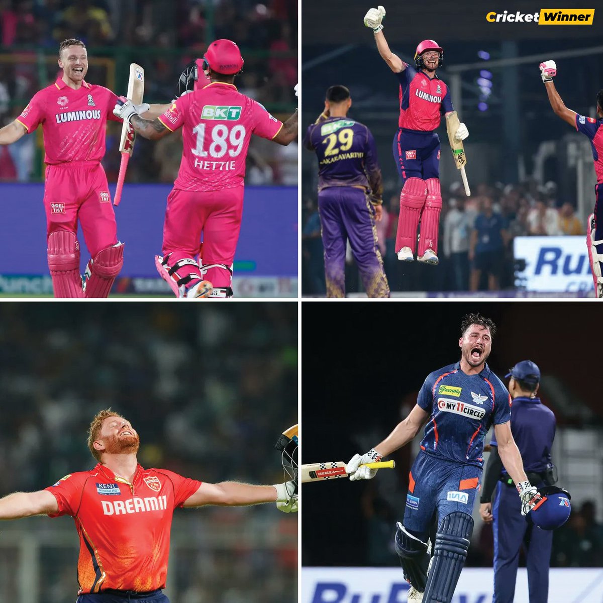 Which century did you like the most while chasing?

#IPL2024 #JonnyBairstow #JosButtler #MarcusStoinis #CricketWinner