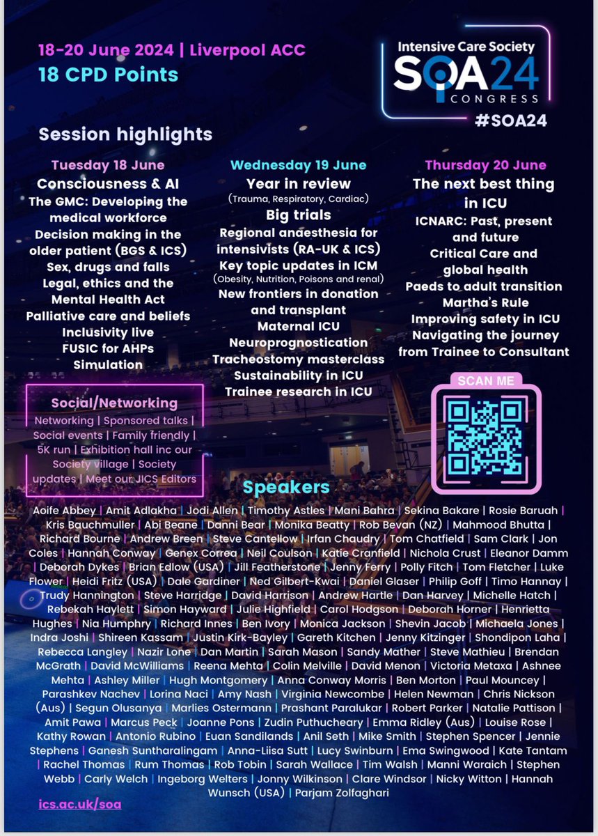Very excited about #SOA24. Here are some of the highlights and speakers. Early bird registration is ending soon! Will be a great congress in wonderful Liverpool. @ICS_updates ics.ac.uk/soa.html