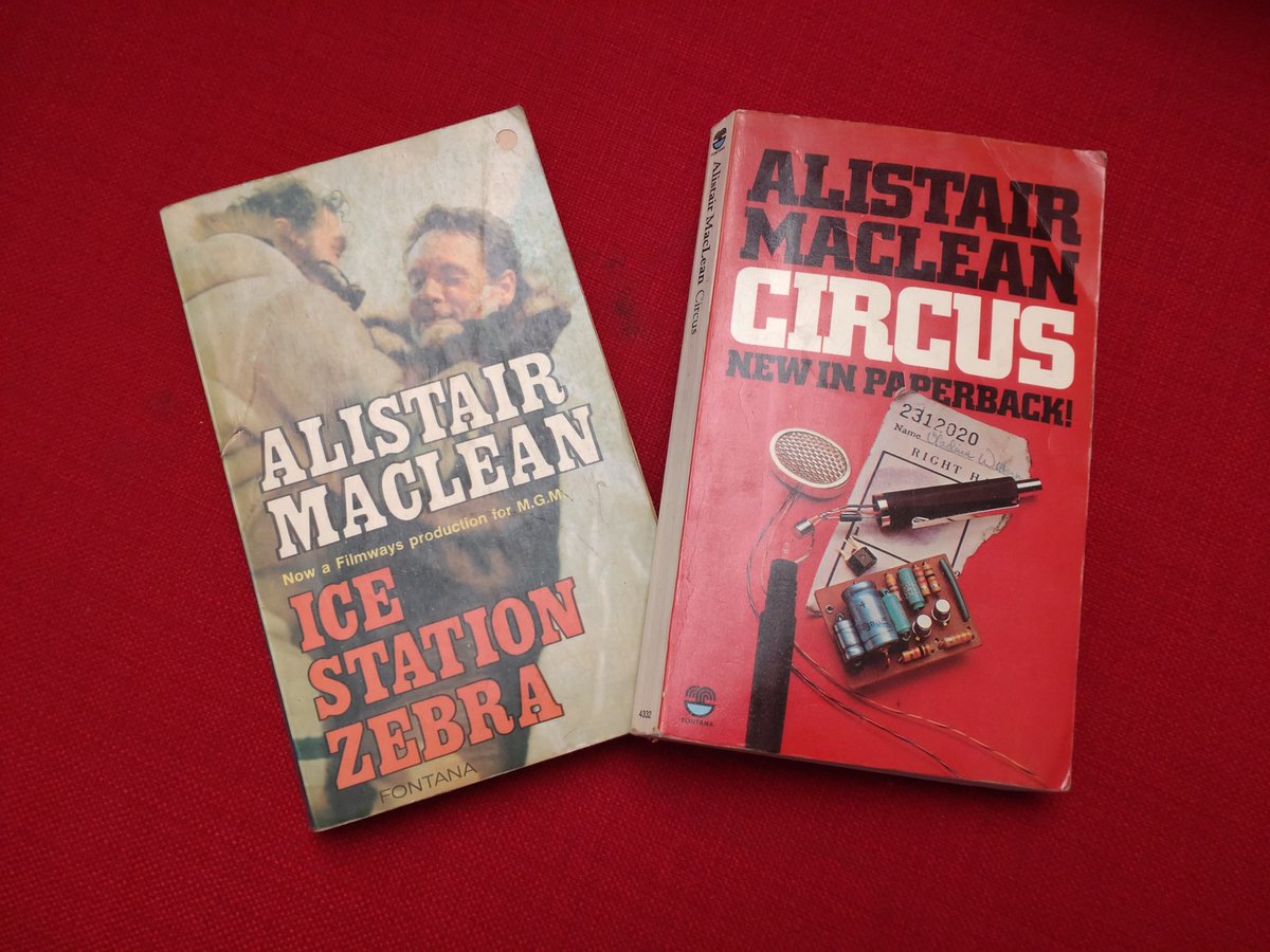 Reread these last week - probably my fave two Alistair MacLeans. Very much of their time (barely any women chars!) but a great mix of action, adventure, unusual settings, espionage and Cold War fears. Huge in his time, all but forgotten now, but well worth your time. #books