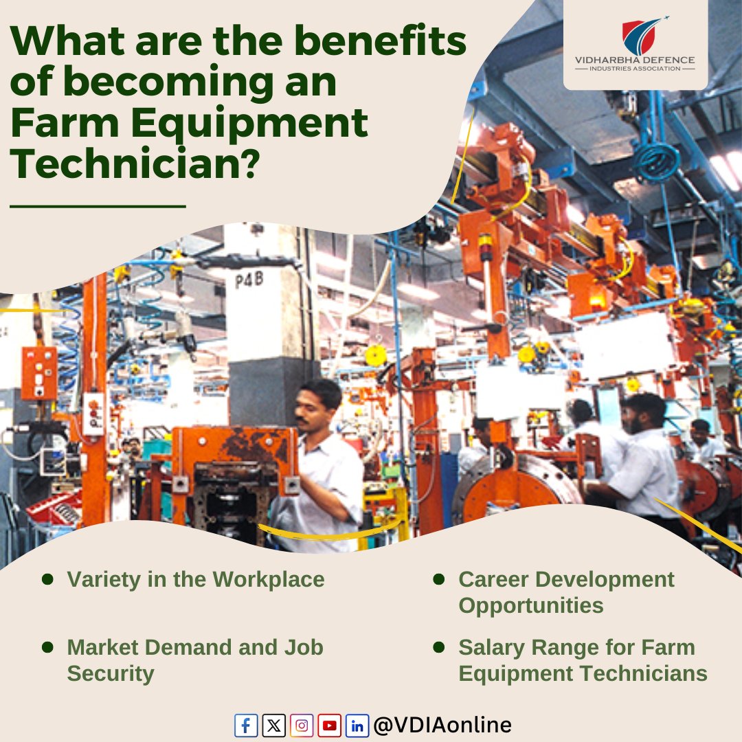 There are many #benefits that come with a #career as an #FarmEquipmentTechnician, such as:

1. Variety in the Workplace
2. Market Demand & #JobSecurity
3. Salary Range for Farm Equipment Technicians
4. Career Development Opportunities