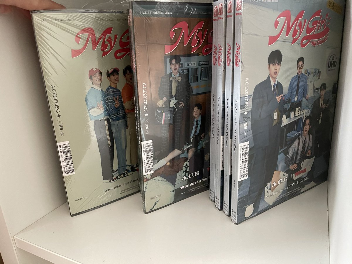 For all the new Choice. I‘m selling 10 MyGirl albums with random sorted inclusions for only 10€ + shipping to you! 
I want A.C.E to be discovered by many new people. 😊
Your chance to check them out and get the albums for a good discount 🤗💐

dm to purchase

ww shipping