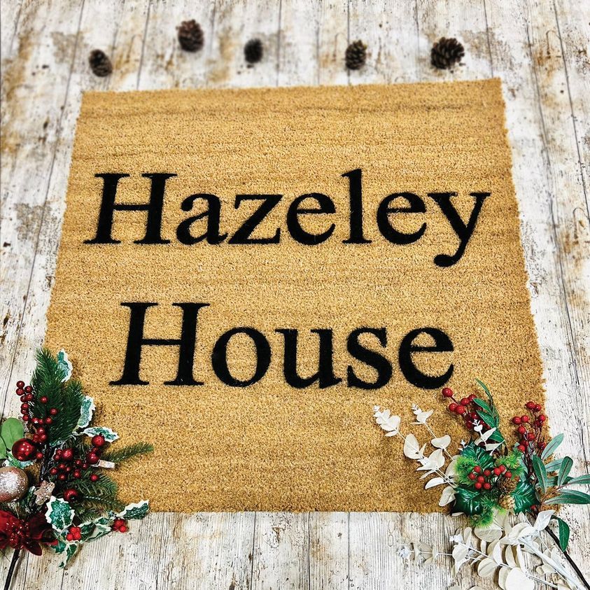 Our Personalised PVC Backed Coir Door Mat are made to the size you need, with the font to scale 🤩

 #entrancemat #homeideas #entrancemats #frontdoor #doormats  #homesweethome
