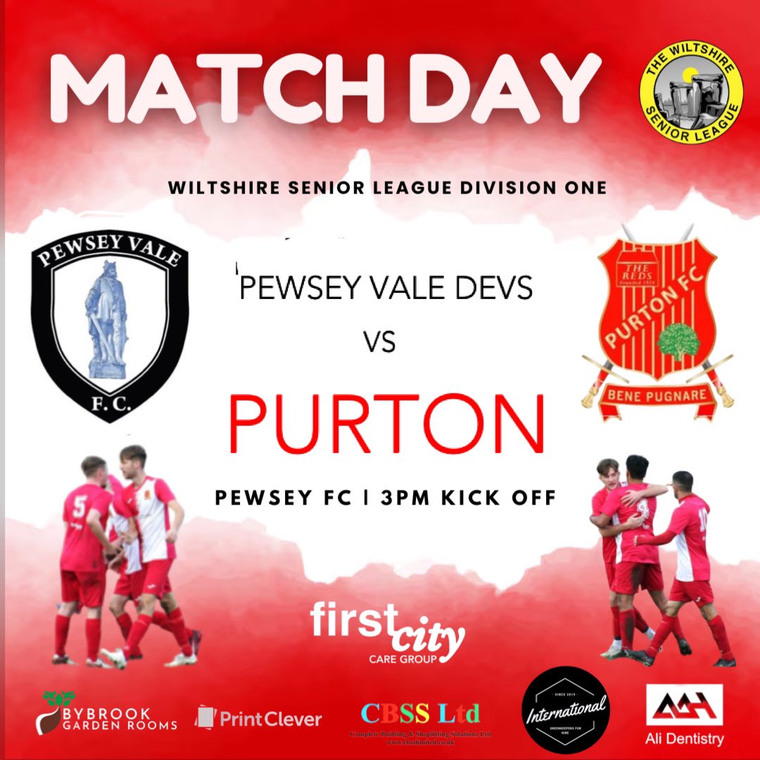 It’s match day… 🆚 @pewseyvalefc 🏆 @WiltsLeague Division One 🏟️ Pewsey FC - SN9 5BS 🕒 3pm kick off Come and support the lads for the final promotion push 🔴