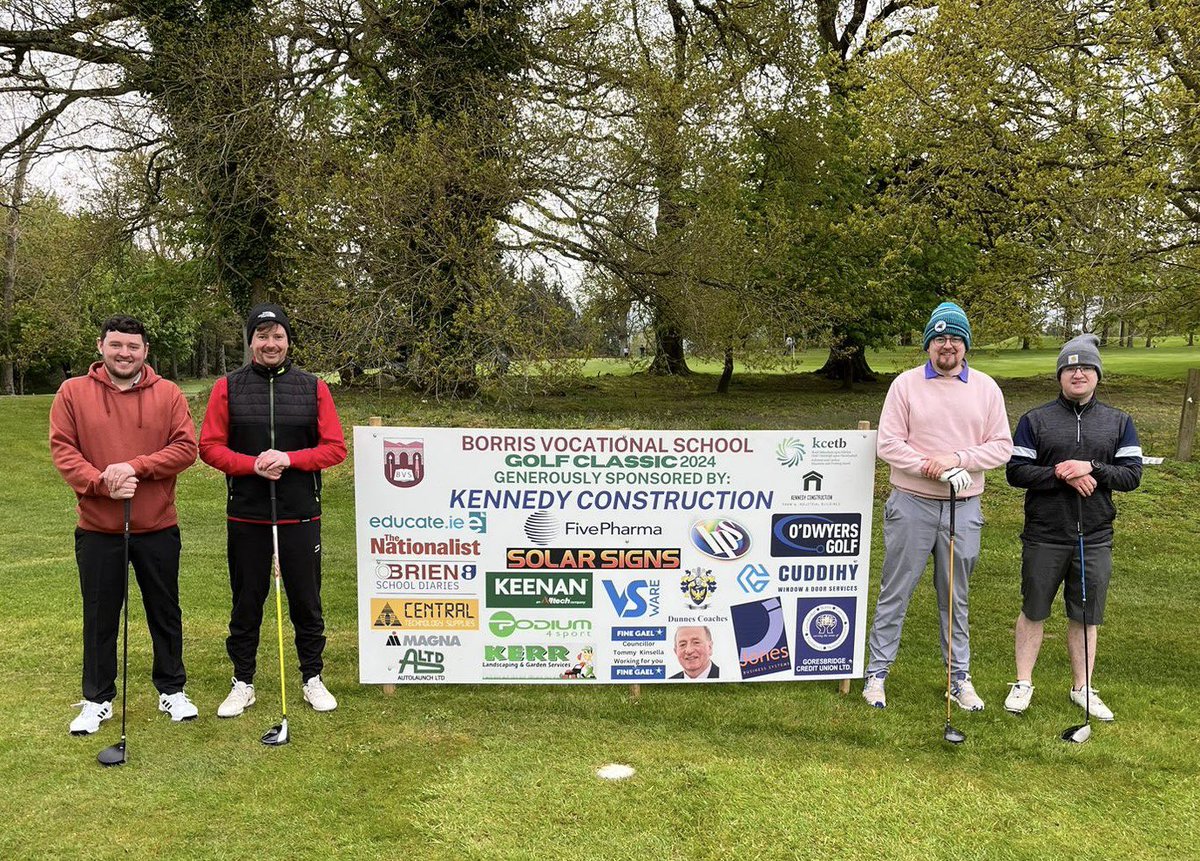 Our next team are off … @borrisvocschool Golf Classic - thank you and best of luck to all #community #golf @GolfIreland_