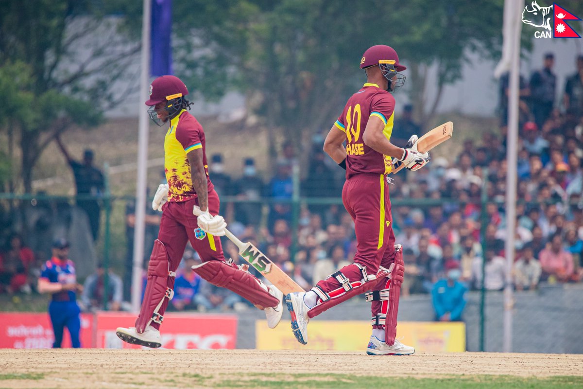 27/04/2024 || 02 : 11 PM !!!

West Indies A sets a target of 205 runs, scoring 204 runs for loss of 5 wickets against Nepal. 

 Exciting contest ahead ! 💥

#WIvNEP || #NepalCricket || #WestIndies