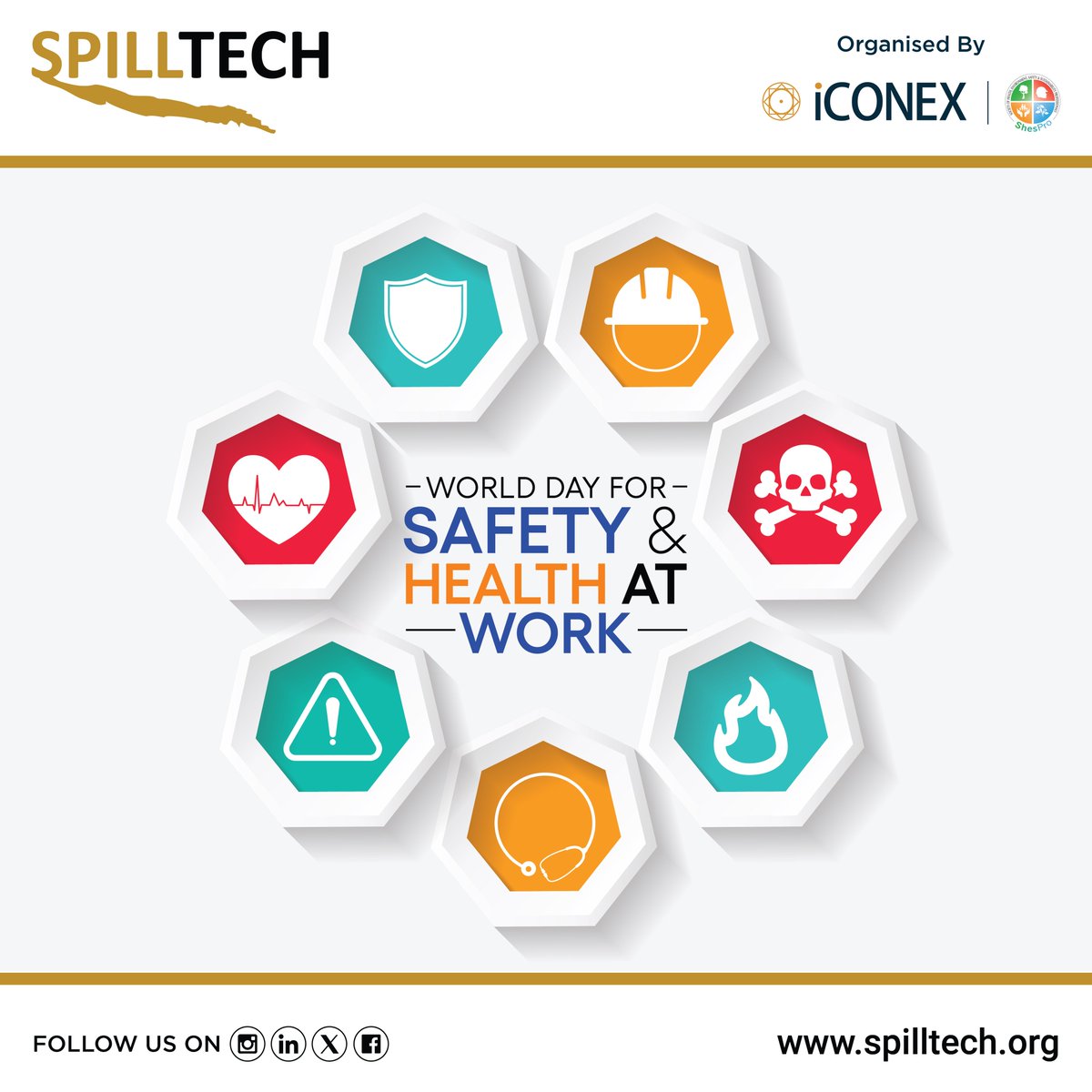 On World Day for Safety and Health at Work, let's renew our commitment to creating safe and healthy work environments for all. Together, we can make every workplace a safer place.

#SafetyAtWork #HealthAtWork #healthandsafety #Safety #WorkplaceSafety #safetytips #SpillTech