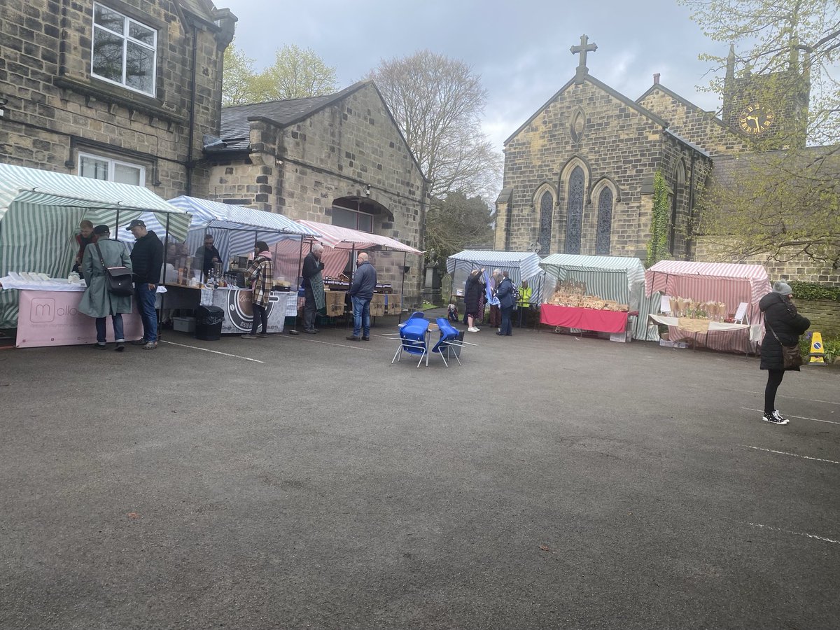 Good morning ⁦@FarsleyMarket⁩ here until 1:00 ⁦@yorkpiebakery⁩ ⁦@chocyorkshire⁩ #jams #cheese and lots more