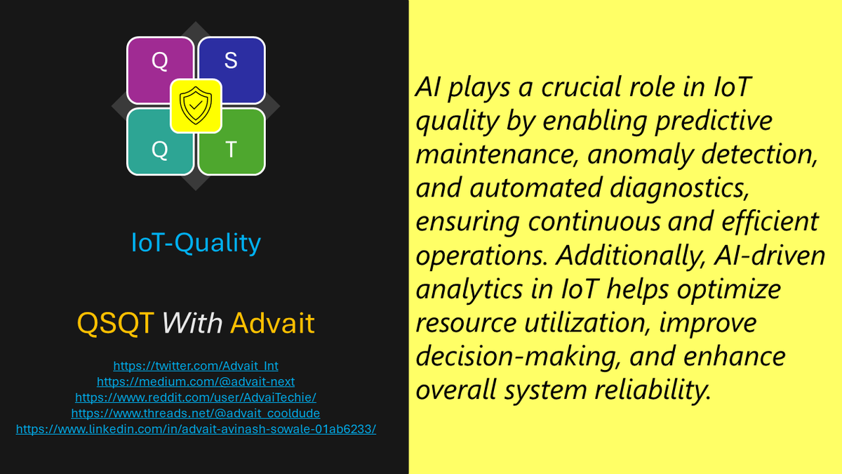 #iot #ai #quality #iotquality #aiquality #artificialintelligence #internetofthings #automation #digitaltransformation #smarttechnology #machinelearning #datascience
