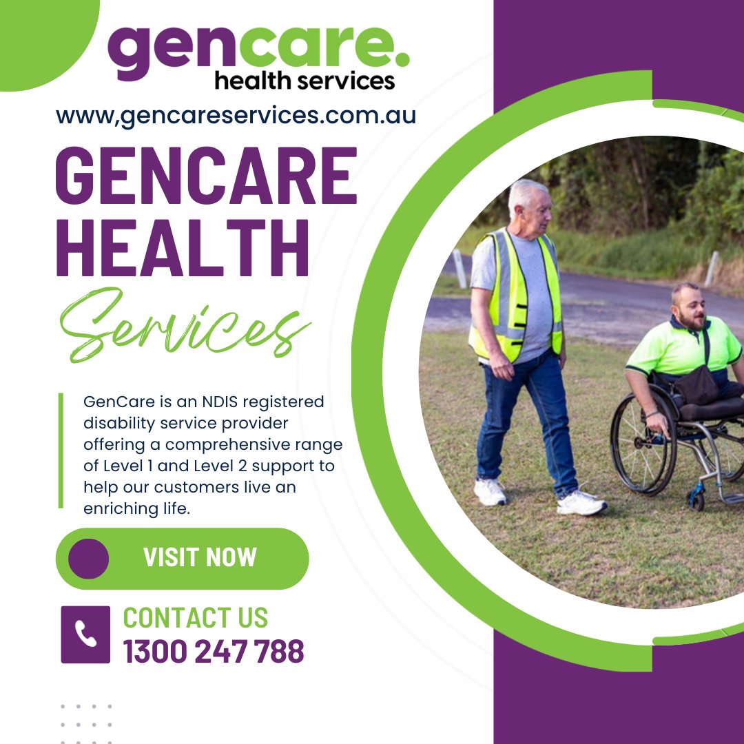 GenCare is an NDIS registered disability service provider offering a comprehensive range of Level 1 and Level 2 support to help our customers live an enriching life. 
#GenCare #NDIS #DisabilitySupport #InclusiveCare #PersonalCare #SkilledSupport #CommunityInclusion #EnrichingLife