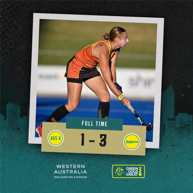 Goals from Greta, Brooke and Karri sees us get the chocolates against Australia A. We’re back for our final #PIFOH match tomorrow from 4:30pm AWST - get your tickets through hockey.org.au/pifoh/ or watch it live and free on @7plus @waGovernment | @commgamesaus