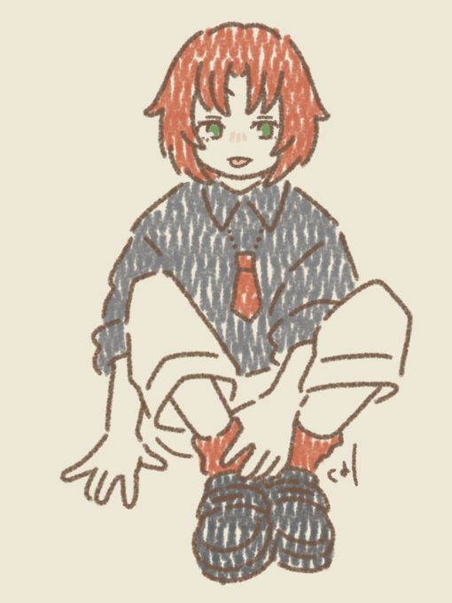 「red socks short hair」 illustration images(Latest)