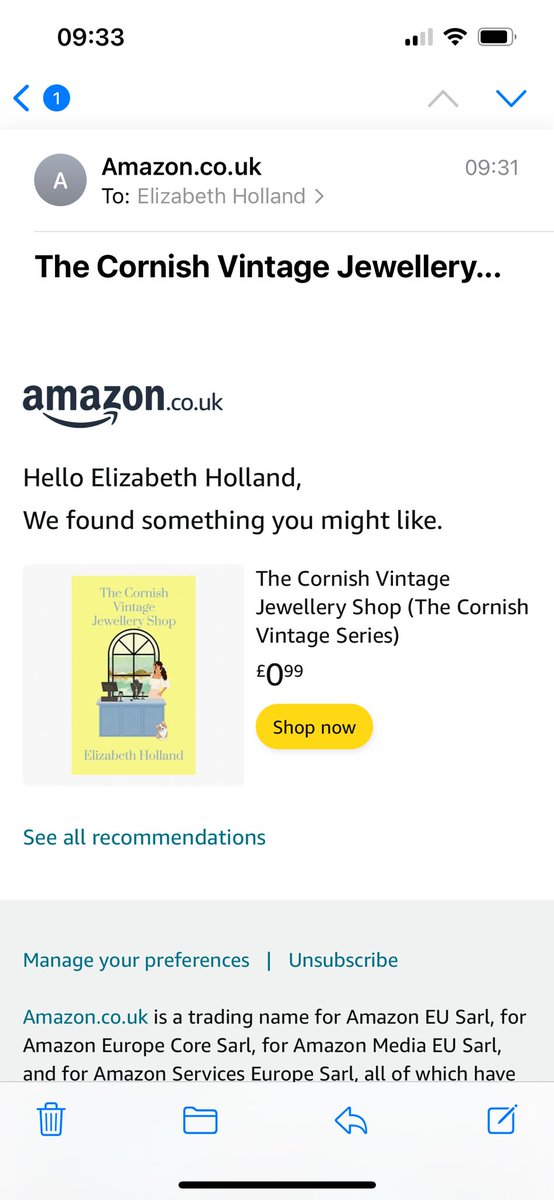 Ohhh it’s starring in Amazon emails already 👀👀